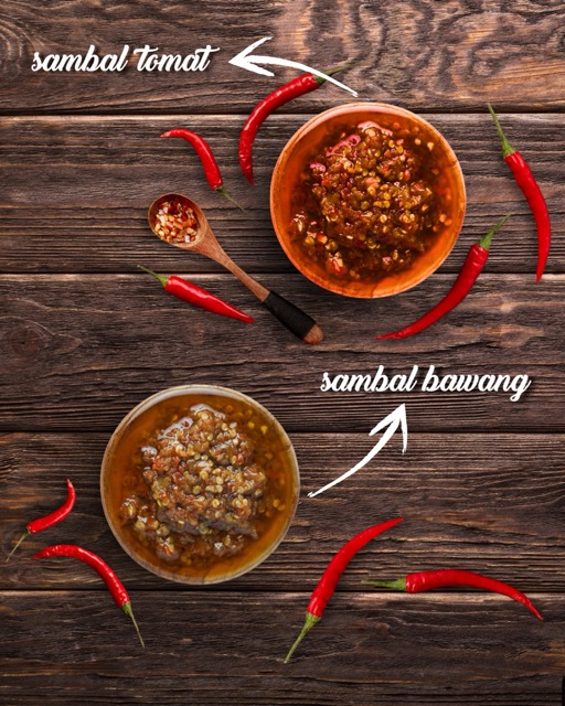 sambal tomat dan sambal bawang